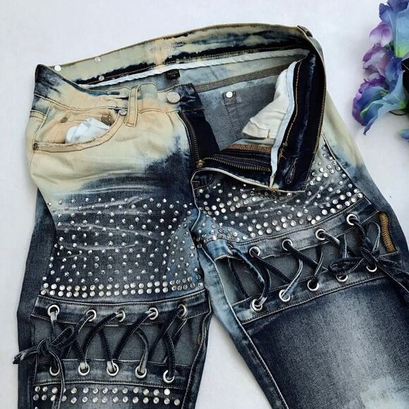 Baby Phat NWOT Ombre Medium Wash Skinny Jeans Juniors/Women 5/6 - Picture 5 of 10